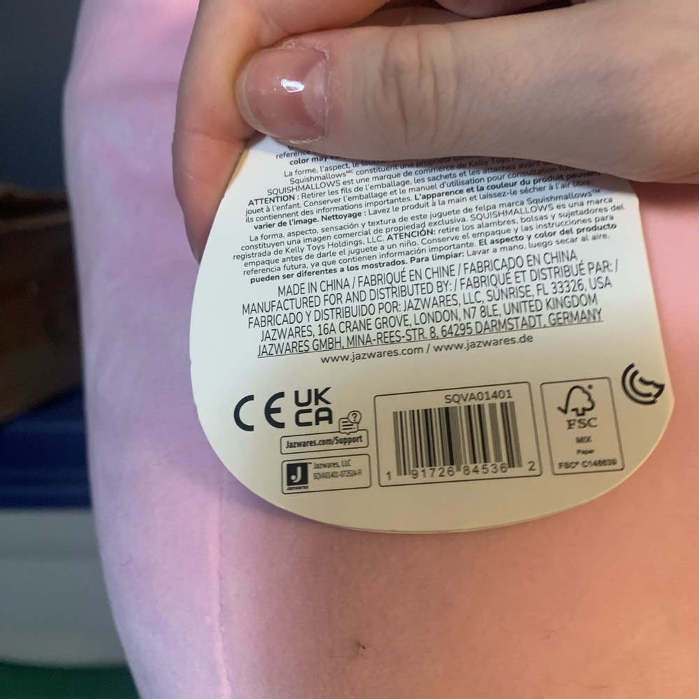 Squishmallows Pink and Purple Cow Plush - Picture 7 of 9